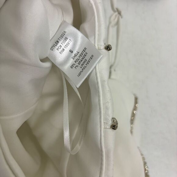 2 Pc Set! Altar'd State White with Jeweled Stripe Cropped Tank & Mini Skirt - Picture 7 of 12